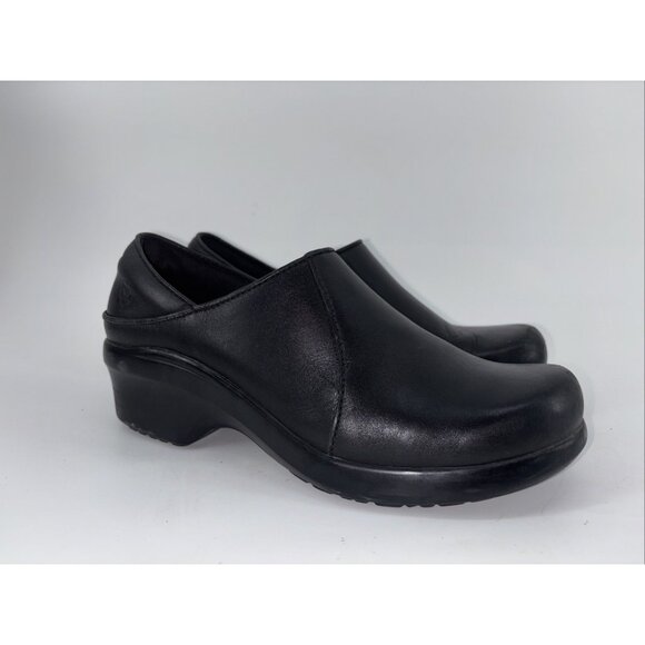 Ariat Women's Work Shoes Black Leather Size 8.5C Slip On - Picture 4 of 9